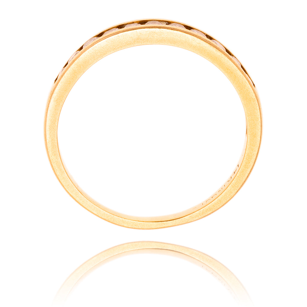 14KT Yellow Gold Half Eternity Style Diamond Ring Default Title