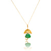 14KT Yellow Gold Umbrella Pendant With Jade Buddah Default Title