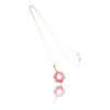 14KT White Gold Pink Sapphire And Diamond Pendant Default Title