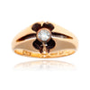 14KT Yellow Gold Diamond Ring with a Scalloped Setting Default Title