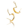 14K Yellow Gold Prin Cut Diamond Lever Earrings Default Title