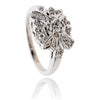 14KT White Gold Vintage Inspired Diamond Cluster Ring Default Title