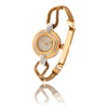 Lady's 18KT Rose and White Gold MOVADO Swiss Made Wristwatch with Rope Link Bracelet Default Title