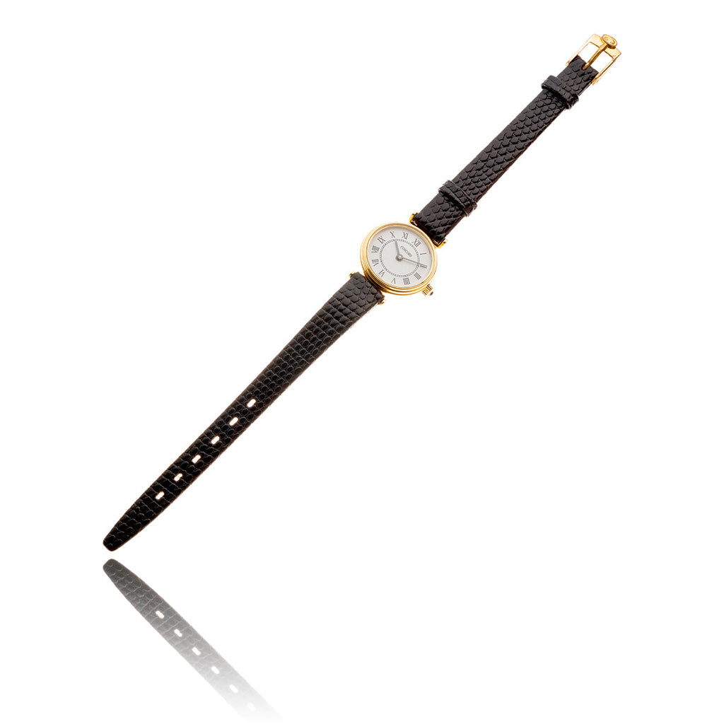 Lady's 14KT Yellow Gold CONCORD Swiss Made Wrist Watch with Leather Band Default Title