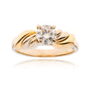 14K White & Yellow Gold .60 Carat Solitaire Diamond Engagement Ring Default Title