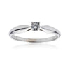10KT White Gold .14ct 4-Prong Diamond Solitaire Ring Default Title