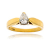 Pear Shaped Diamond Solitaire Engagement Ring Default Title