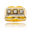 3-Stone .48 Carat Diamond Gentleman's Ring set in a Heavy Mount Default Title