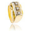 3-Stone .48 Carat Diamond Gentleman's Ring set in a Heavy Mount Default Title