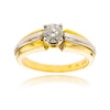 Two-tone 14KT White and Yellow Gold .50 Carat Diamond Solitaire Engagement Ring Default Title