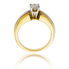 Two-tone 14KT White and Yellow Gold .50 Carat Diamond Solitaire Engagement Ring Default Title