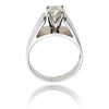 .74 Carat Diamond Solitaire Engagement Ring with a Flat Wide White Gold Band Default Title