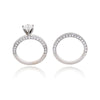 Designer Inspired 18K 2.35 Ct Diamond Engagement Ring with Matching Diamond Set Wedding Band Default Title