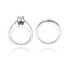 Invisibly Set Diamond Engagement Ring & Wedding BandSet Default Title