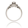 18KT White Gold .30 Carat Solitaire Engagement Ring with Shoulder Stones Default Title
