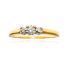 14KT Yellow and White Gold 3-Stone 0.33ctw Engagement Ring Default Title