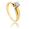 14KT Yellow and White Gold 4-Prong .30 Carat Diamond Solitaire Ring Default Title