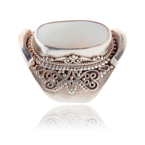 .925 Oval Opal Ring Default Title