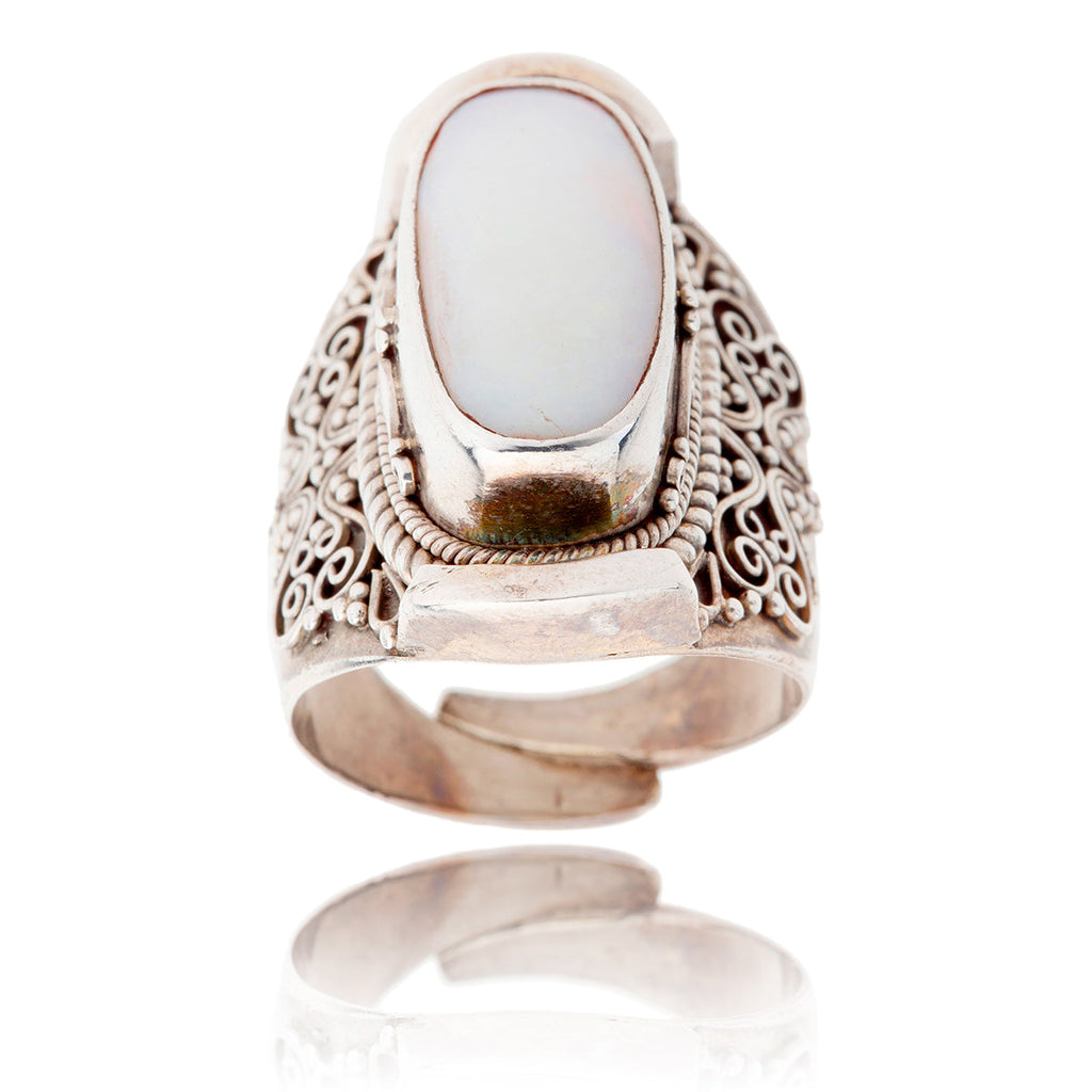 .925 Oval Opal Ring Default Title