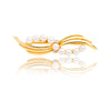 14K Yellow Gold Pearl & Diamond Brooch Default Title