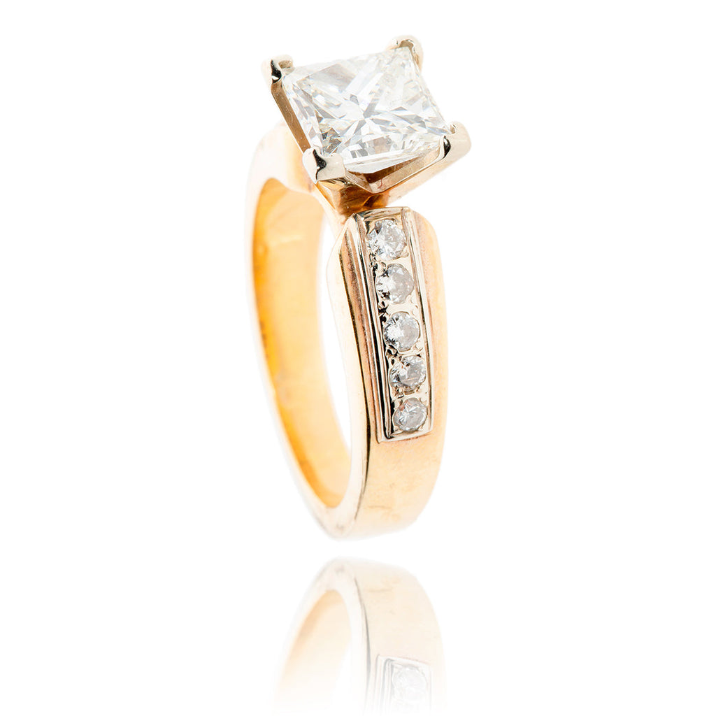 14K 1.75Ct Princess Diamond Engagement Ring Default Title