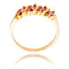 14K Yellow Gold  4-Across Pink Stone  Marquise Ring Default Title