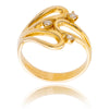 14K Yellow Gold Open Loop And Diamond Ring Default Title