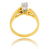 14K Yellow & White Gold .36ct Diamond Solitare Ring Default Title
