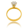 14K Yellow & White Gold 1.00ct Diamond Solitaire Ring Default Title
