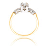14-18K Yellow & White Gold .30ct Diamond Ring With Diamond Shoulders, .35ctw Default Title