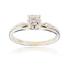 18K White Gold 4-Prong .15ct Solitaire Diamond Ring Default Title