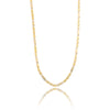 14K Yellow & White 22" Bar Figaro Style Chain Default Title