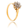 14K Yellow & White Gold Diamond Cluster Ring Default Title
