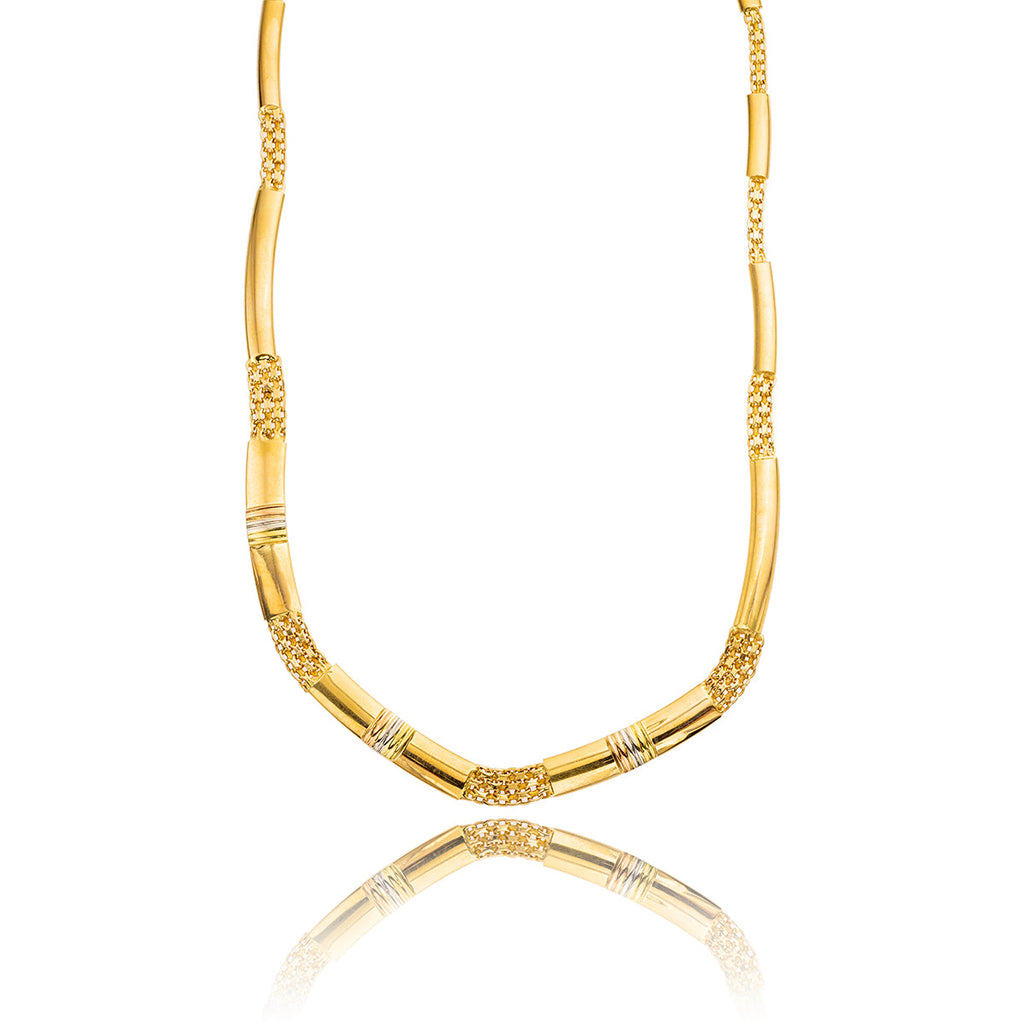 18K Yellow Gold Bar & Chain Necklace Default Title