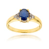 14K Yellow Gold Sapphire & Diamond Ring Default Title