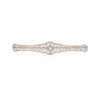 14k White Gold Filigree Bar Pin With Diamonds Default Title