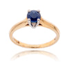10K Yellow & White Gold Solitaire Sapphire Ring Default Title