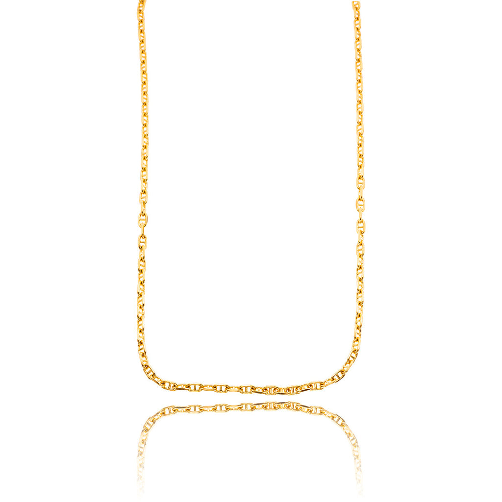 18K 19" Yellow Gold Marine Link Chain Default Title
