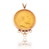 22K Yellow Gold 1/2 Sovereign Coin With 14K Yellow Gold Frame Pendant Default Title