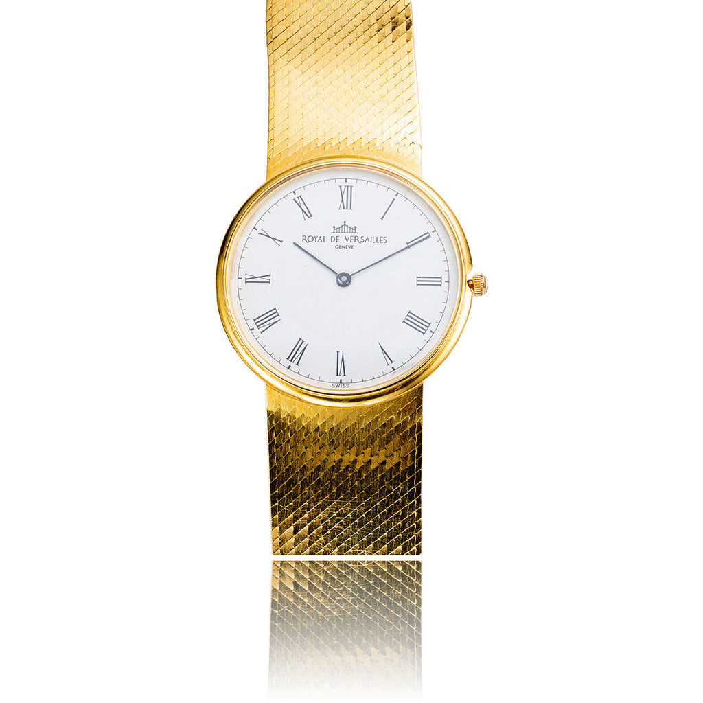 Lady'S 18K Yellow Gold Royal De Versailles Geneve Swiss Made Wrist Watch Default Title