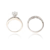 18K White Gold .92Ct Diamond Engagement Ring with Matching Diamond Set Wedding Band Default Title