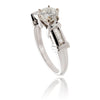 18K White Gold 1Ct Diamond Engagement Ring with Diamond Accents Default Title